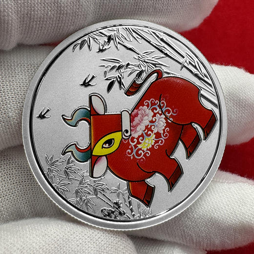 牛年彩色银章 含纯银18克 封装评级 带礼盒 商品图5