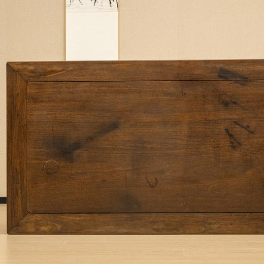 清 红木束腰马蹄腿回纹画桌 商品图2