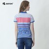波顿夏季女士条纹纯棉美式polo衫短袖拼接印花上衣t恤LT213220 商品缩略图2