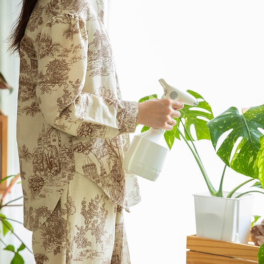 卢瓦尔河谷家居服睡衣女套装纯棉薄款复古风高级感夏季 商品图2