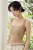 宽肩带方领带胸垫背心/细肩带U领带胸垫背心 商品缩略图0