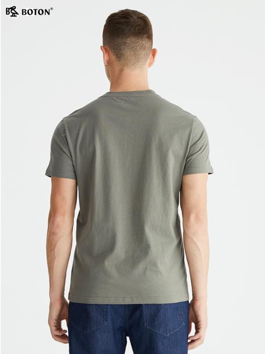 波顿男士短袖t恤圆领宽松印花半袖纯棉夏季潮流百搭休闲上衣MT900222 商品图4