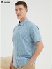 波顿短袖格子衬衫男夏装商务休闲白蓝绿格纹纯棉衬衣百搭宽松上衣MS883222 商品缩略图2
