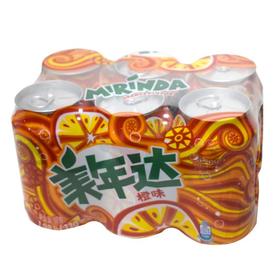 百事330ml*6美年达橙味汽水