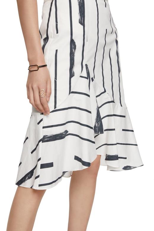 TONGRI曈日 笔触印花不规则荷叶摆半裙 5152 商品图2