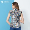 【第2件半价！尾货清仓不退换】波顿小翻领修身夏装格子修身全棉女式衬衣LS705 商品缩略图1