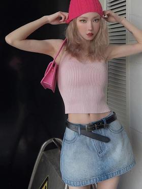 分镜头集成店LOOSINGWHITE春夏新品钉珠牛仔裙裤