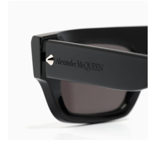 ALEXANDER MCQUEEN 黑色女士圆形太阳镜 商品图3