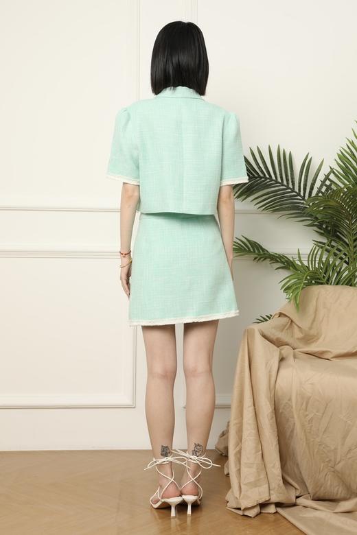 LNNNS 蓝绿色小香风翻领套装 16264 商品图3