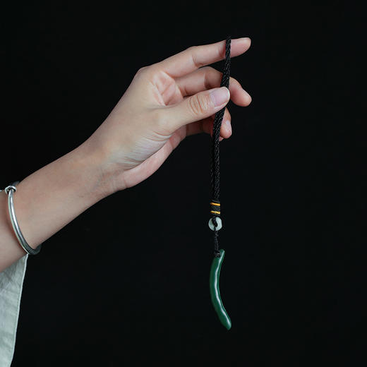 王斌杰紫砂精品扁豆挂饰宜兴紫砂文玩手把件茶桌摆件茶玩可养精美雕塑配饰 商品图4