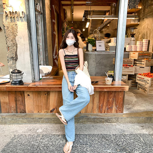 <曾小咸推荐>民族风条纹吊带背心 日常99.99 立减60 秒杀39.99！！ 商品图2