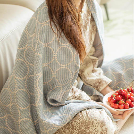 皆川名沙发盖毯棉纱夏季家用午睡空调被 商品图3