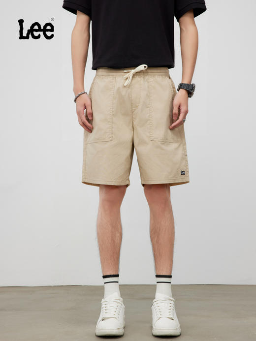 Lee商场同款轻薄卡其色工装男短裤布裤LMB200903100328AMS000 商品图0