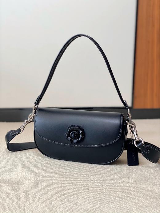 蔻家2024新款包包女山茶花玫瑰单肩斜挎包白月光马鞍包腋下小包 商品图8