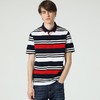 波顿夏季男装红白条纹polo衫设计感小众个性潮流短袖t恤MT621219 商品缩略图1