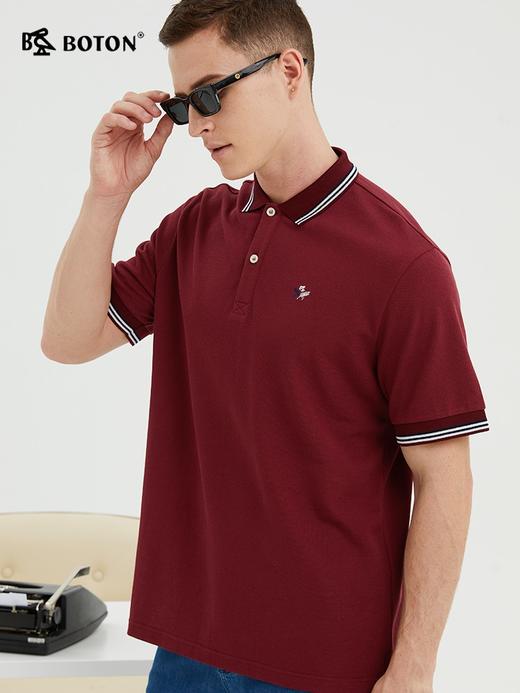 波顿男士高端保罗polo衫短袖夏季纯棉针织t恤商务休闲透气上衣MT893222 商品图2