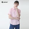 波顿牛津布粉色衬衫短袖男夏季商务休闲上衣翻领春色短袖高端衬衣MS860220 商品缩略图2