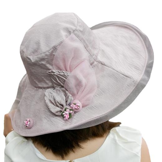 夏天花卉大沿遮阳沙滩帽折叠太阳帽户外出游 商品图4