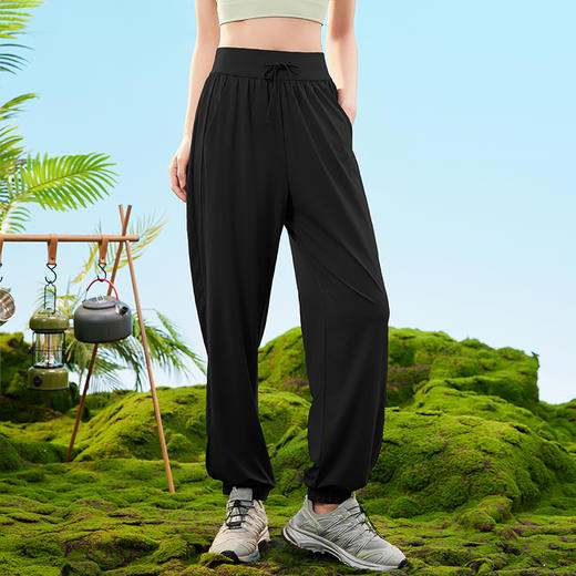 爱帝女士休闲外穿宽松速干束口裤高弹运动哈伦裤 商品图9
