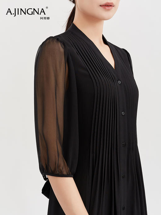 【通勤连衣裙】阿菁娜通勤松紧腰连衣裙F29X212033 商品图2