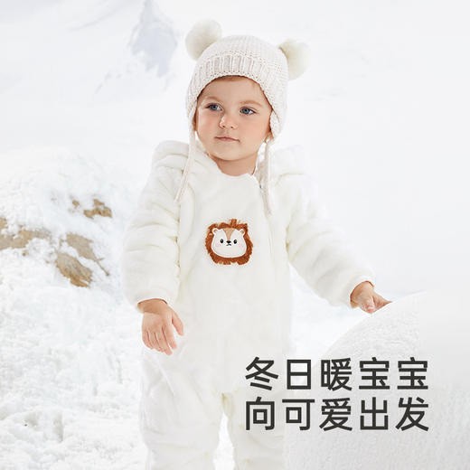 [反季特惠]英氏婴儿外出服哈衣宝宝秋冬新款防寒连体衣 商品图2