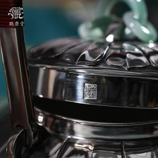 鹤鼎堂闻天系列維镛汤沸錾刻莲瓣花纹(银色)（缺货） 商品图3