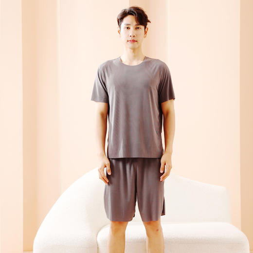 【慵懒惬意，自在生活，将舒适进行到底~】网红宽松女士 情侣睡衣 冰丝两件套 休闲家居服 夏季睡衣 情侣装-QQ 商品图13