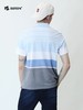 波顿夏天男士时尚休闲翻领条纹短袖浅蓝色Polo衫纯棉t恤MT665220 商品缩略图2