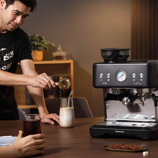 韩国大宇 研磨一体式小型半自动咖啡机DY-KF22C 商品图6