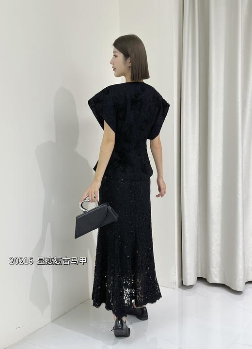 74W20216#一粒扣复古马甲 商品图3