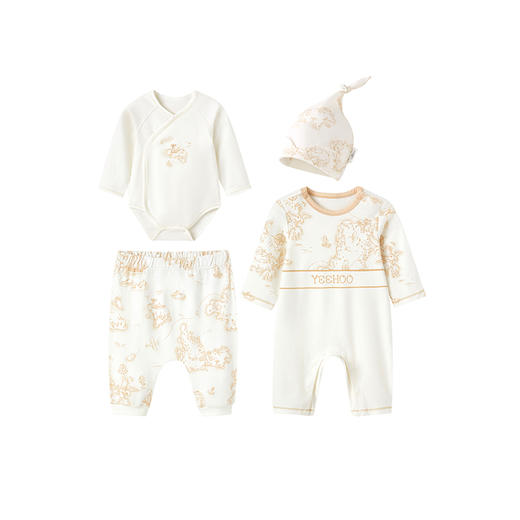 【商场同款】英氏婴儿礼盒纯棉新生儿衣服送礼四件套礼盒新款 商品图5