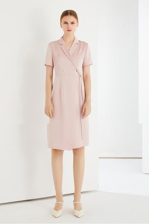 MISICAKOO/茉诗可可 粉色光泽简约连衣裙 13234 商品图1