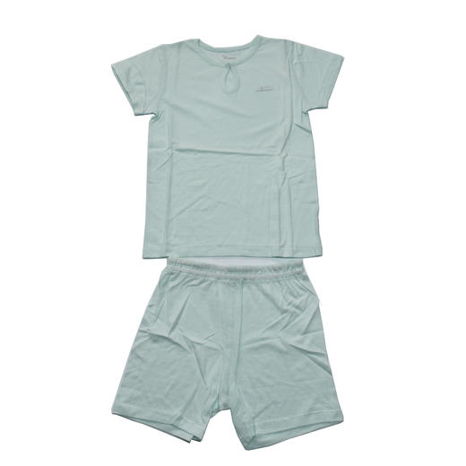 丽婴房-内衣类（夏）A7N 素色提花一粒袖短袖套装 商品图0