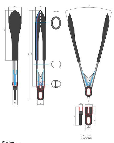 耐高温不锈钢硅胶钳 S/M/L 商品图5