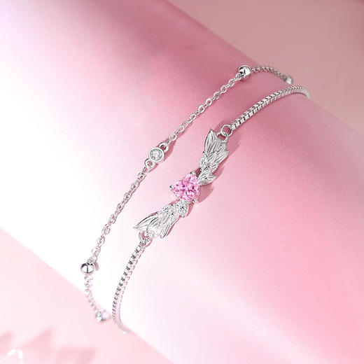 卡蒂罗/KADER 在逃公主系列 羽你相恋情侣手链 925银天使之翼浪漫守护钟爱久久设计可调节手饰 灵动梦幻配饰 节日 商品图6