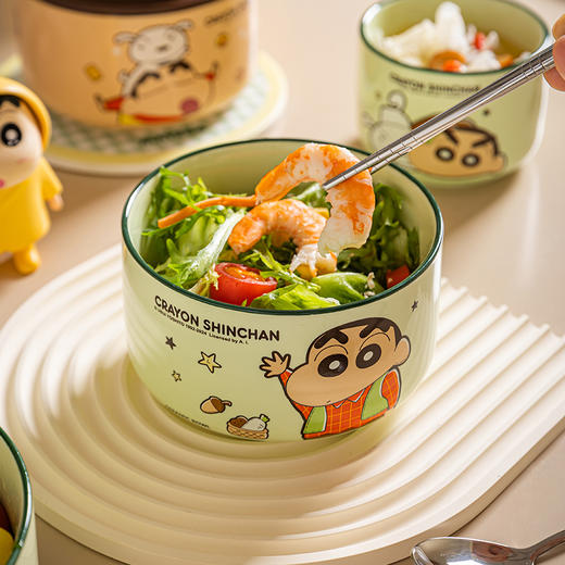 摩登主妇&蜡笔小新陶瓷饭盒微波炉加热上班族专用便当保鲜碗 商品图4