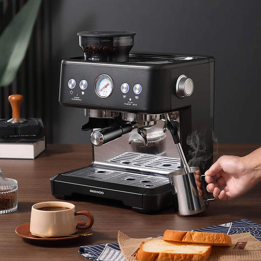 韩国大宇 研磨一体式小型半自动咖啡机DY-KF22C 商品图2