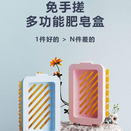 2个装 多功能洗衣肥皂盒起泡盒免手搓洗衣刷子家用宿舍香皂盒沥水置物架 商品图6