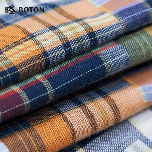 【第2件半价！尾货清仓不退换】波顿小翻领修身夏装格子修身全棉女式衬衣LS705 商品图4