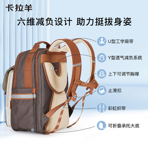 【云朵书包2.0PLUS版】卡拉羊六维防下坠小学生3-6年级20L云朵书包  艺术家 CX2692 商品图1