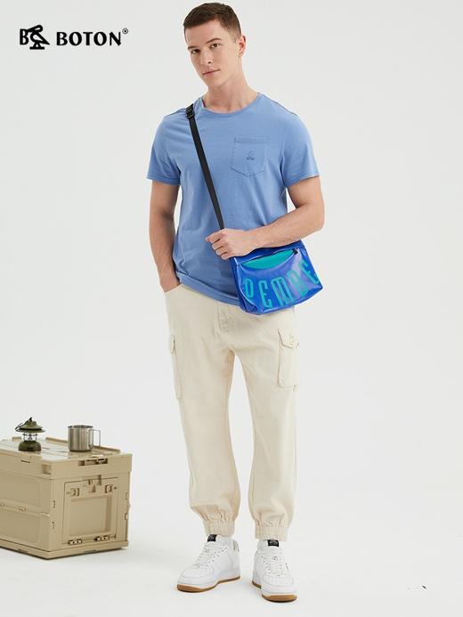 波顿短袖高端t恤男士衫美式半袖潮牌大码纯棉圆领体恤MT909222 商品图2