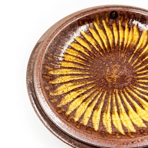 太田哲三窑 刷毛纹碟 黄色 商品图2