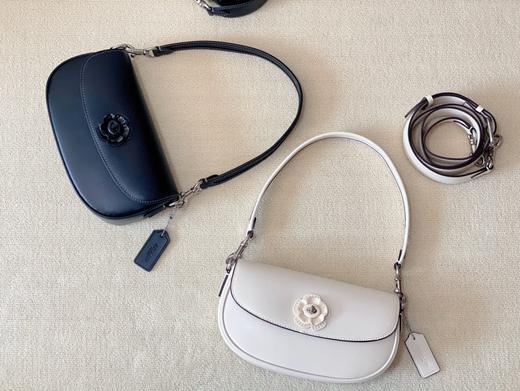 蔻家2024新款包包女山茶花玫瑰单肩斜挎包白月光马鞍包腋下小包 商品图1