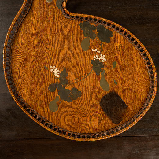 藤编彩绘葫芦纹茶盘 商品图2