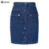 波顿高腰牛仔半身裙女年夏季a字复古百搭时尚包臀短裙子LK210222 商品缩略图5