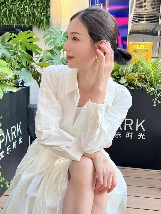 分镜头集成店LOOSINGWHITE春夏新品抽绳衬衫连衣裙 商品图4