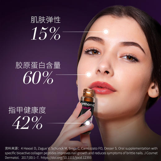 德国Orthomol胶原蛋白肽+亚精胺焕龄CP饮套装水解口服玻尿酸液态 商品图4