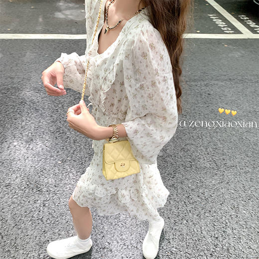 <曾小咸推荐>【温柔公式】木耳边连衣裙 商品图1