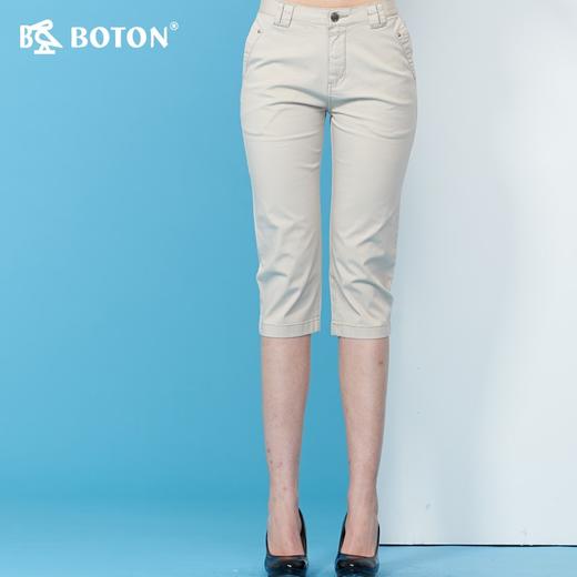 【第2件半价！尾货清仓不退换】波顿简约棉质女式直筒五分裤休闲裤LF518215 商品图2