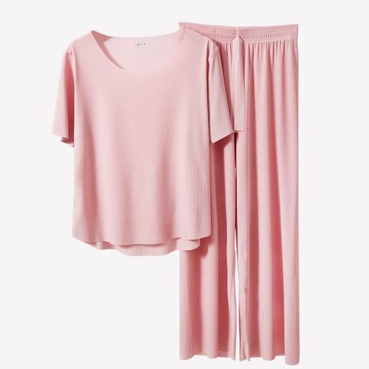 【慵懒惬意，自在生活，将舒适进行到底~】网红宽松女士 情侣睡衣 冰丝两件套 休闲家居服 夏季睡衣 情侣装-QQ 商品图4